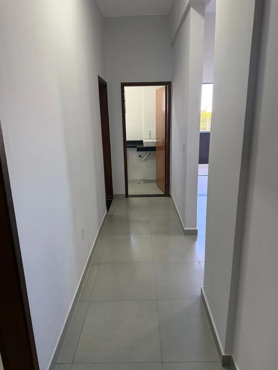 Circulação que liga os quartos à área social